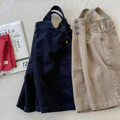 -コーデュロイオーバーオール サロペット ワイドパンツ【mh0010811】 - mamahalo shop - オーバーオール -  べビー服 - 子供服 - 男の子 - 女の子