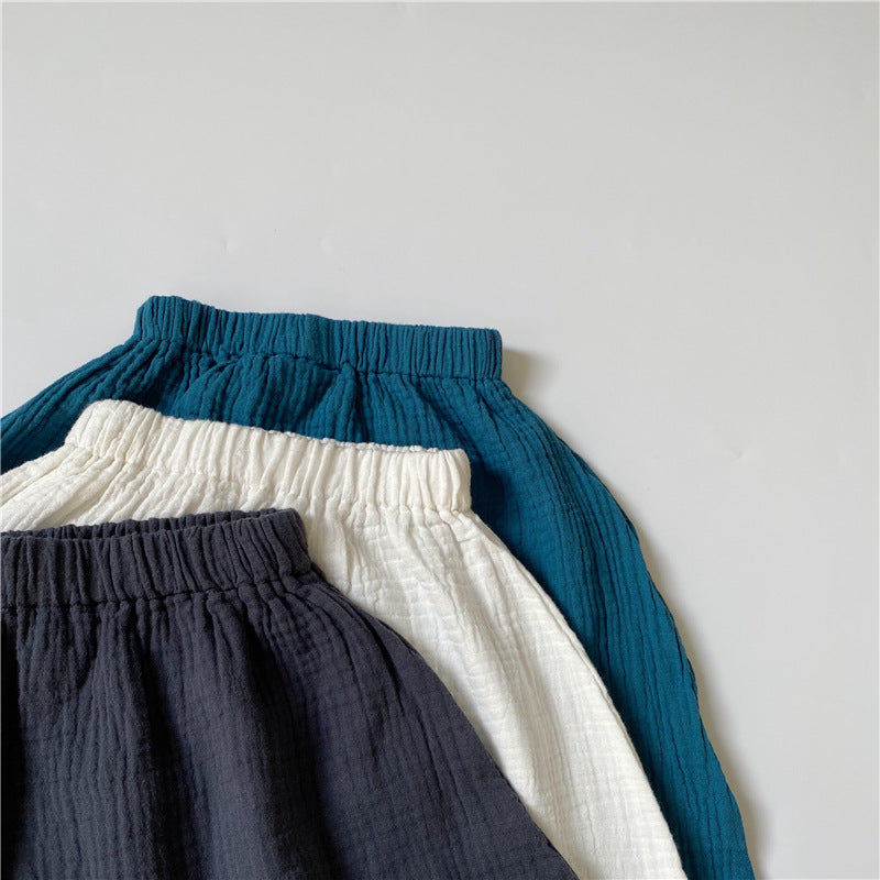 Gauze Loose Drop Crotch Shorts ダブルガーゼ ハーフパンツ【mh0013639】