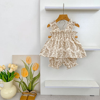 Floral Ruffle Camisole Bloomer フリル キャミソール ブルマ【mh0013159】
