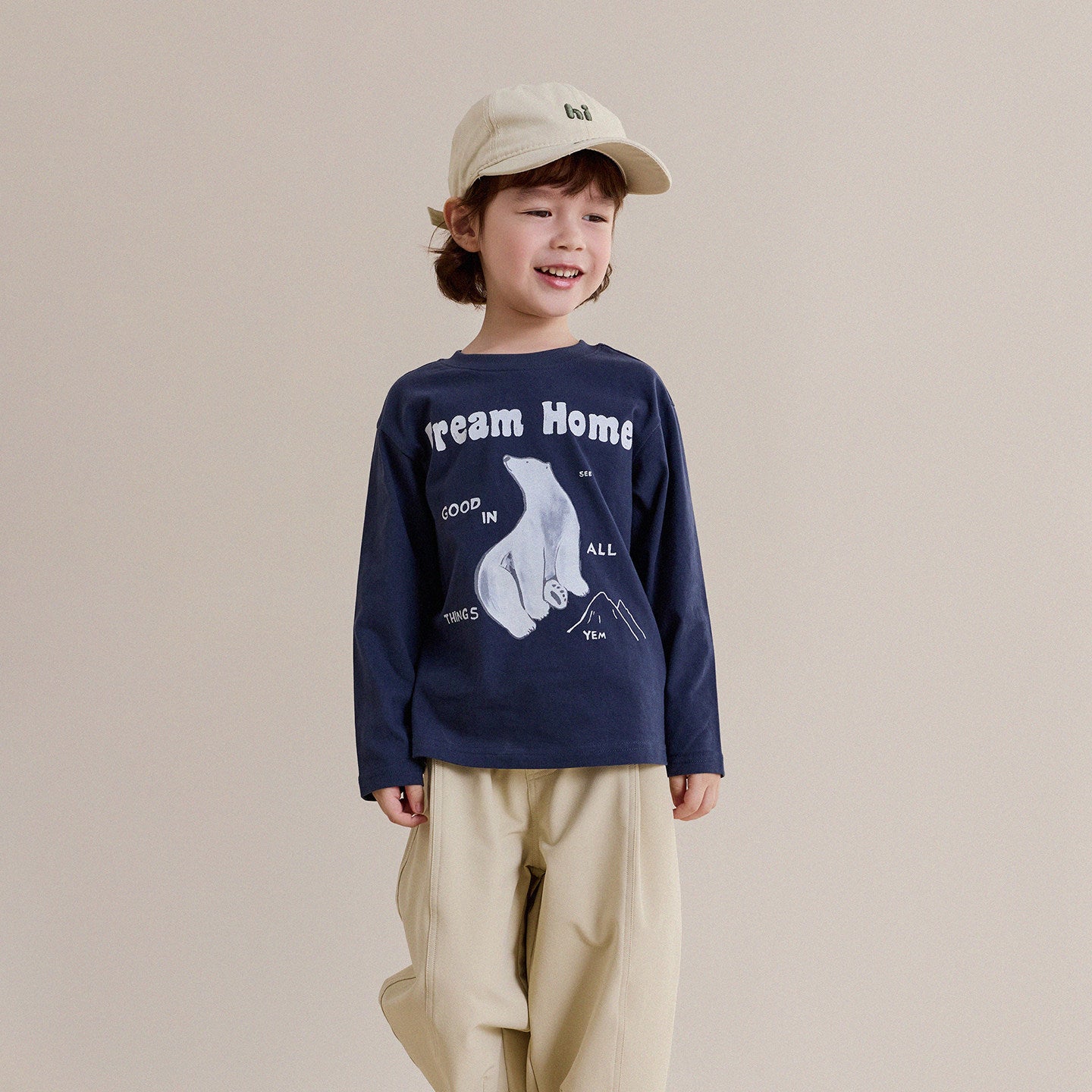 Camiseta de manga larga con estampado animal para niños/as [mh0014246]