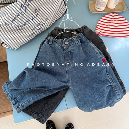 Pantalones vaqueros holgados de pierna cónica para niños【mh0014537】