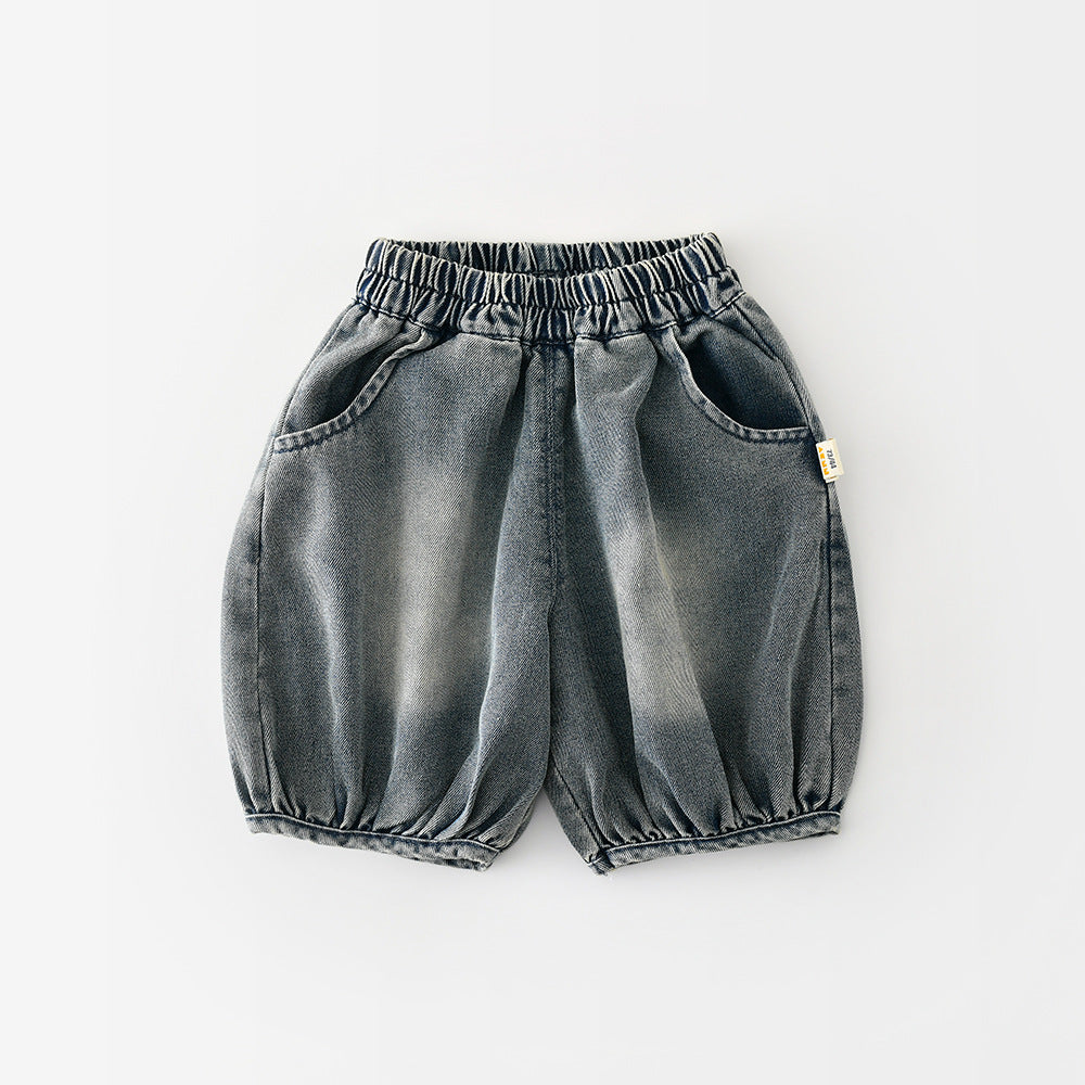 Vintage Balloon Denim ウォッシュ バルーンショートパンツ【mh0012849】