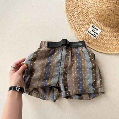 Belted Striped Shorts ストライプ ハーフパンツ【mh0013226】