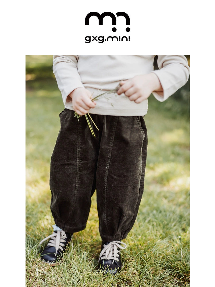 -ロングパンツ コーデュロイ 裏地付き 防寒 暖パン カジュアル【mh0011320】 - mamahalo shop - ロングパンツ・スウェットパンツ -  べビー服 - 子供服 - 男の子 - 女の子