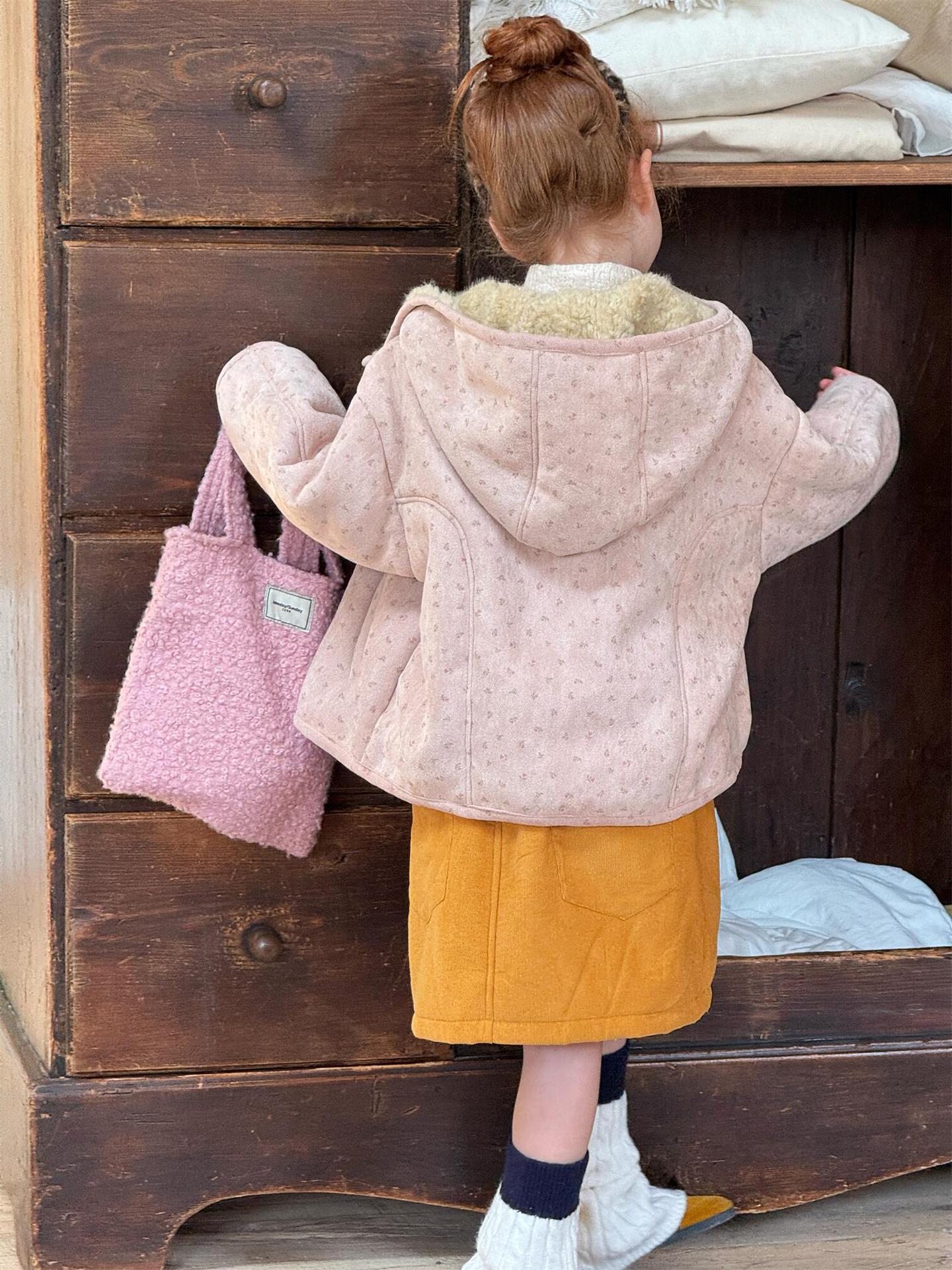 フーディジャケット フラワープリント 裏ボアフリース アウター【mh0011770】