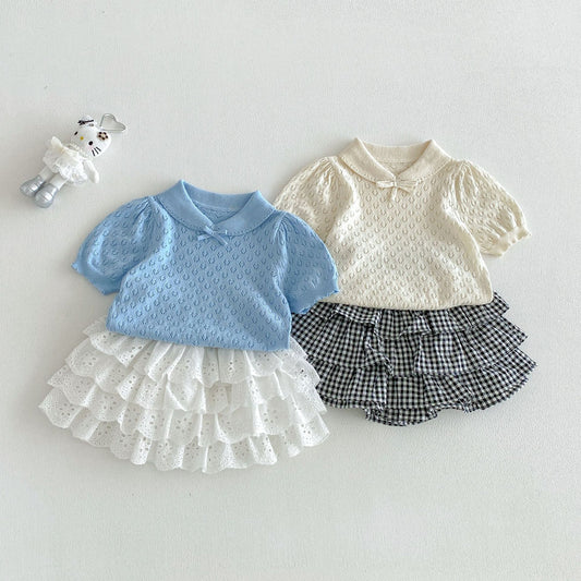 Hollow Knit Polo Shirt