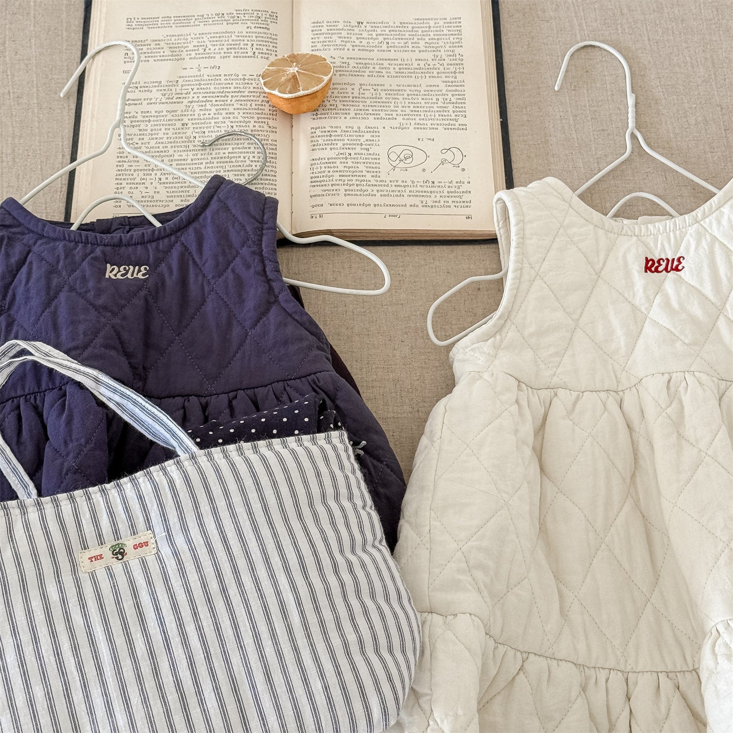 キルティングノースリーブワンピース【mh0010907】