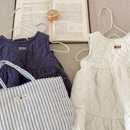 キルティングノースリーブワンピース【mh0010907】