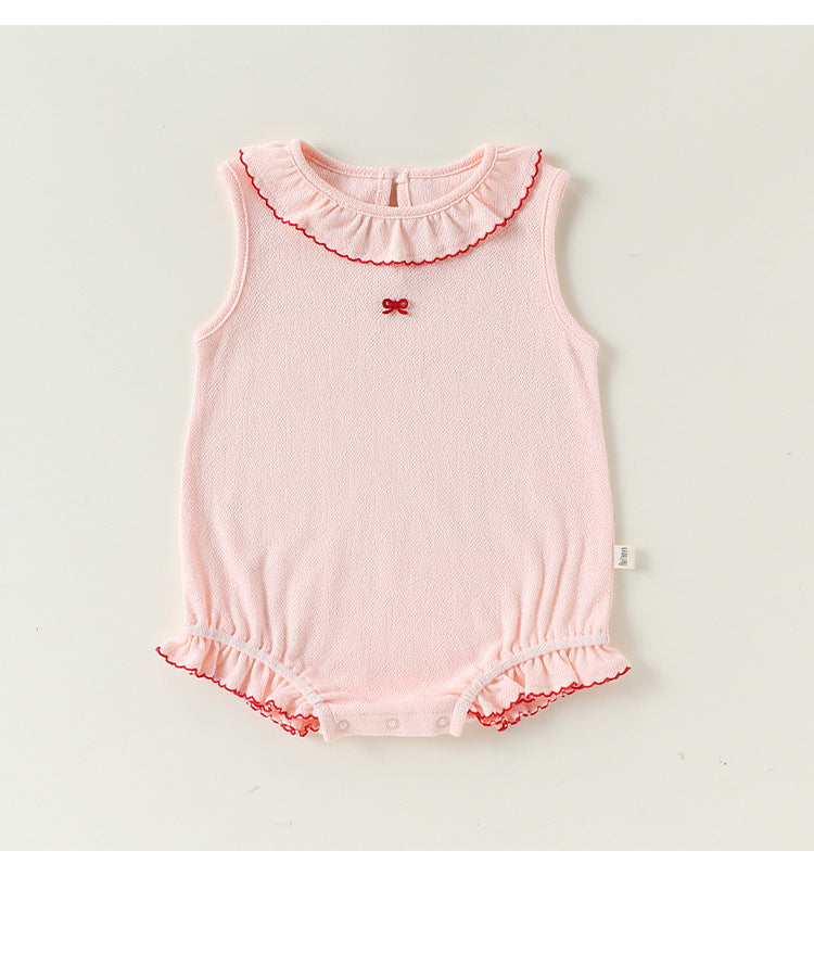 Sleeveless Ruffle Collar Romper メロウ ノースリーブロンパース【mh0013503】
