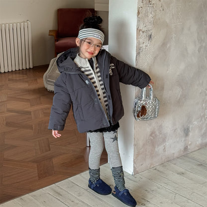 中綿ダウンジャケット パッチワーク アウター コート【mh0011900】