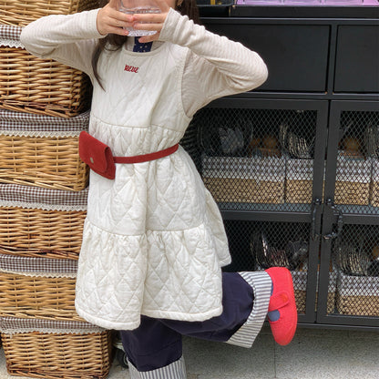 キルティングノースリーブワンピース【mh0010907】