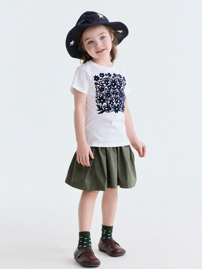 Flocked Print Cotton T-shirt フロッキー 半袖Tシャツ【mh0013184】