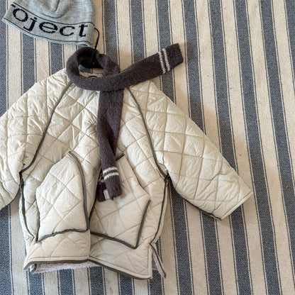 キルトジャケット ノーカラー キルティング アウター【mh0011924】