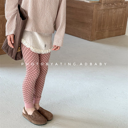 -キッズパンツ フラワープリントレギンスパンツ【mh0008969】 - mamahalo shop - レギンスパンツ -  べビー服 - 子供服 - 男の子 - 女の子