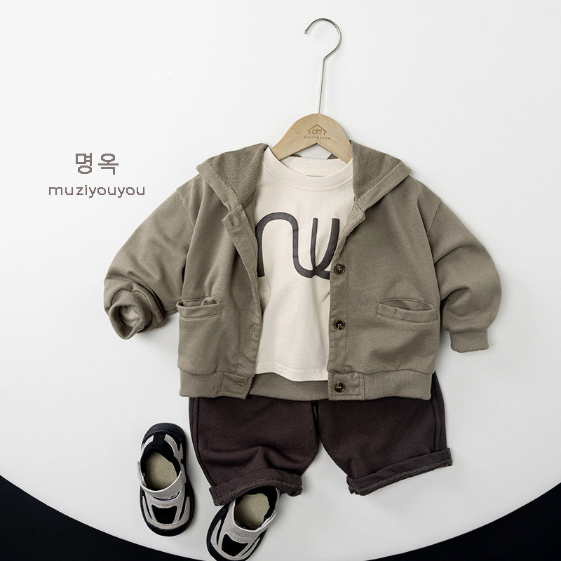 -幾何学プリント長袖Tシャツ【mh0010861】 - mamahalo shop - 長袖Tシャツ -  べビー服 - 子供服 - 男の子 - 女の子