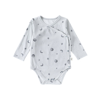 長袖肌着ロンパース/パンツ アニマル/星月プリント ボディスーツ【mh0011724】