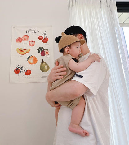 -ベビー帽子 とんがり 麦わら帽子 ストローハット キャップタイプ ピクミン帽子【mh0004744】 - mamahalo shop - ベビー用帽子 -  べビー服 - 子供服 - 男の子 - 女の子