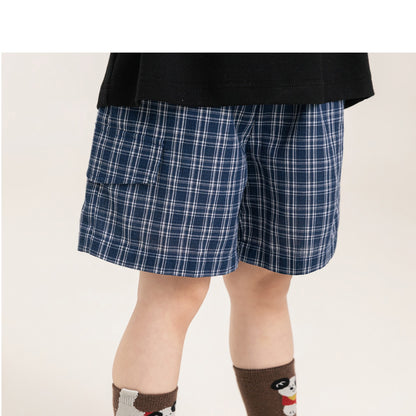 Cotton Plaid Casual Shorts 先染めチェック コットン ショートパンツ【mh0012738】