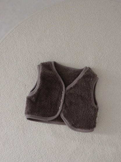 -バイピングシンプルフリース前あきベスト【mh0011200】 - mamahalo shop - ベスト -  べビー服 - 子供服 - 男の子 - 女の子