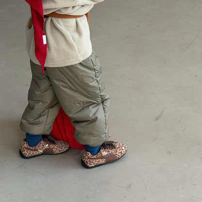 中綿防寒パンツ ジョガーパンツ 暖パン ロゴプリント【mh0011916】