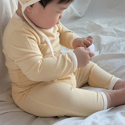 ベビー ハイウエスト ロングパンツ 長袖Tシャツ 帽子【mh0014477】