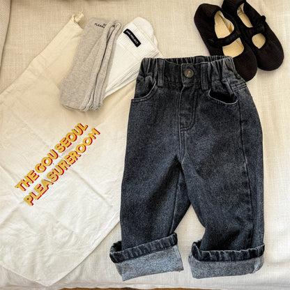 -キャラクタープリントポケットデニムパンツ ワイドパンツ【mh0010808】 - mamahalo shop - デニムパンツ -  べビー服 - 子供服 - 男の子 - 女の子