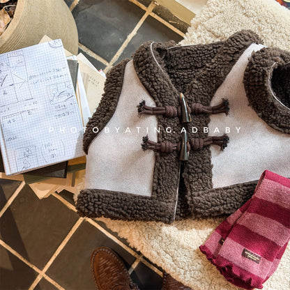 フェイクムートンボアベスト もこもこ ダッフルベスト【mh0011904】