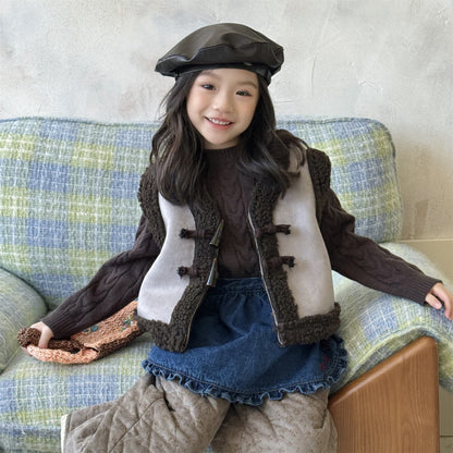 フェイクムートンボアベスト もこもこ ダッフルベスト【mh0011904】