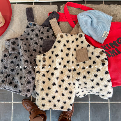 ハートフリースサロペット ショートサスペンダーパンツ【mh0011923】