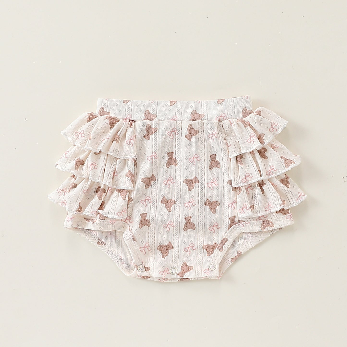 Sleeveless Animal Print Ruffle Separates アニマル フレンチスリーブTシャツ ショートパンツ ロンパース【mh0013587】