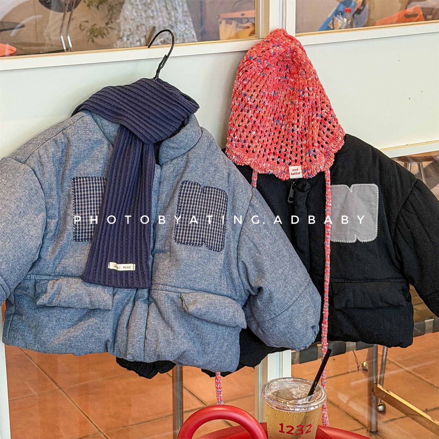 パッチワークブルゾン 中綿ジャケット コート【mh0011918】