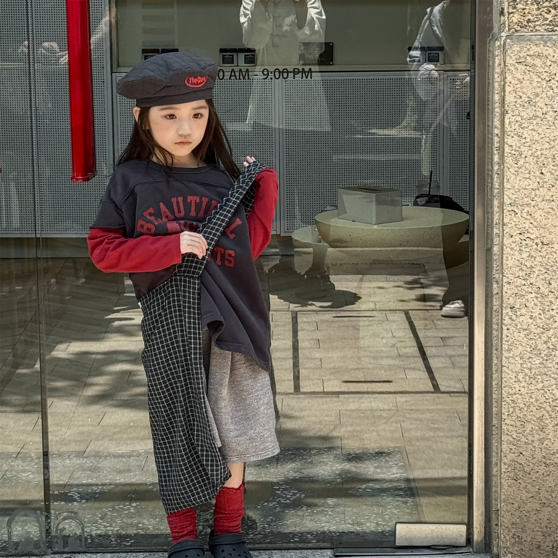 -ロゴプリントベストドッキング長袖Tシャツ スウェット【mh0010806】 - mamahalo shop - 長袖Tシャツ -  べビー服 - 子供服 - 男の子 - 女の子