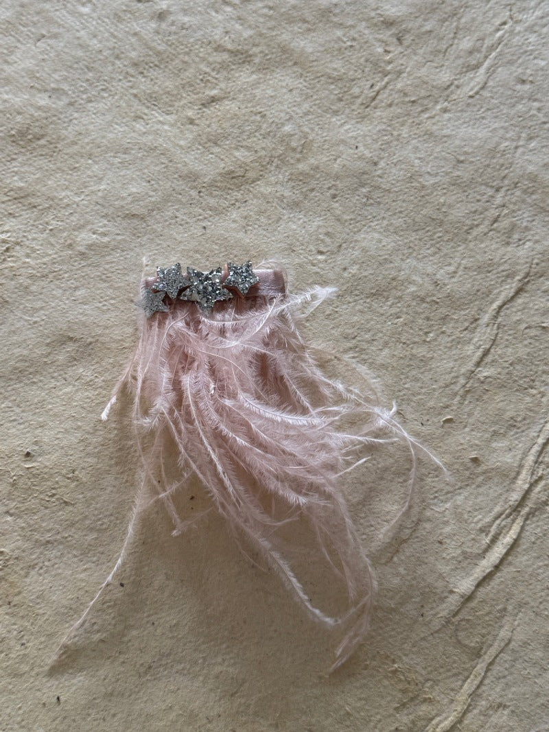 キッズ ハンドメイド レース ライストーン ヘアクリップ【mh0014102】