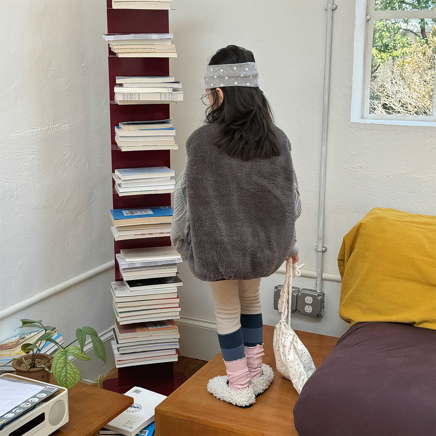 パッチワークベスト 裏ボアフリース スタンドカラー【mh0011920】