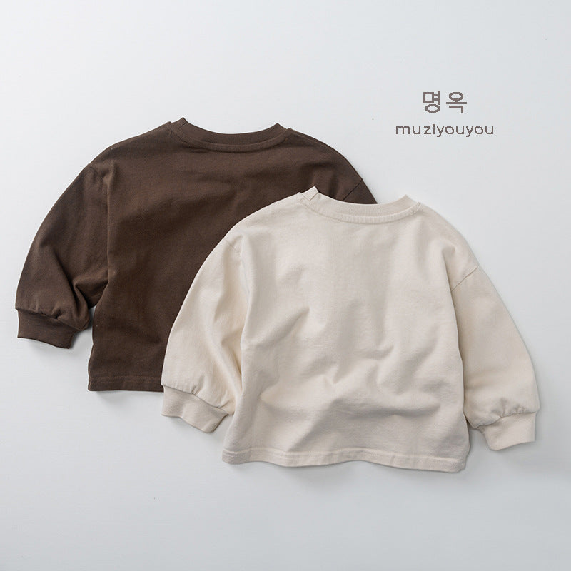 -幾何学プリント長袖Tシャツ【mh0010861】 - mamahalo shop - 長袖Tシャツ -  べビー服 - 子供服 - 男の子 - 女の子