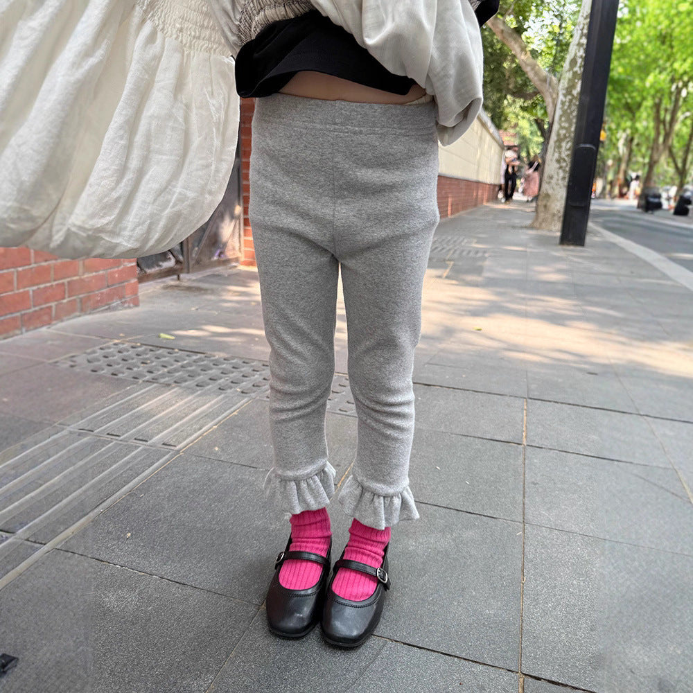 -裾フリルガーリーレギンスパンツ【mh0010585】 - mamahalo shop - レギンスパンツ -  べビー服 - 子供服 - 男の子 - 女の子