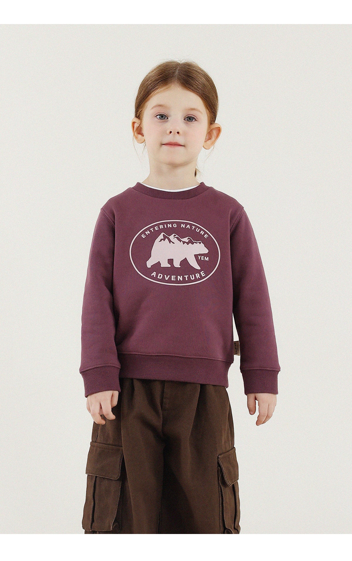 -長袖スウェットシャツ 裏起毛 プリント クルーネック 暖か【mh0011342】 - mamahalo shop - 長袖Tシャツ -  べビー服 - 子供服 - 男の子 - 女の子