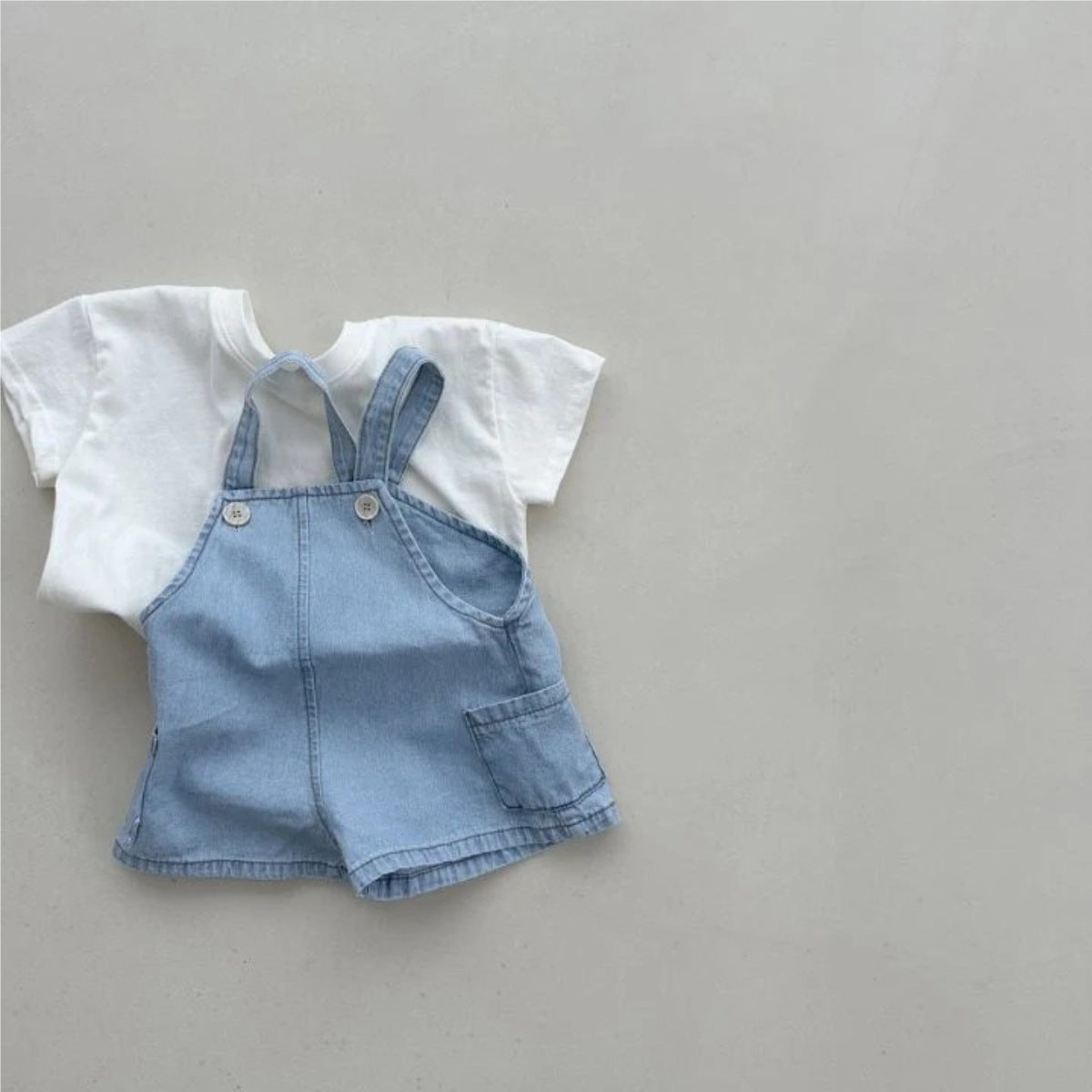 Baby Side Pocket Overalls Short Pants [mh0013877]