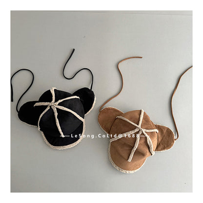 キッズ帽子 フェイクムートン フェイクスウェード スエード 耳当て付き パイロットキャップ【mh0011834】