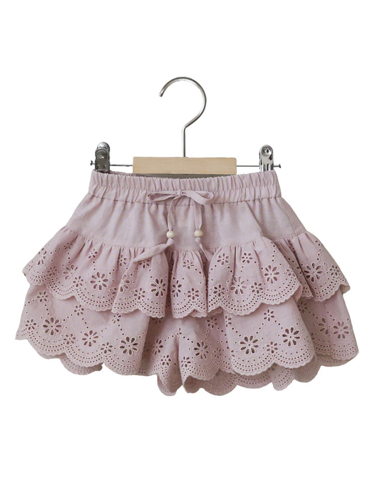 Lace Embroidered Shorts 刺繍 レースショートパンツ【mh0012979】