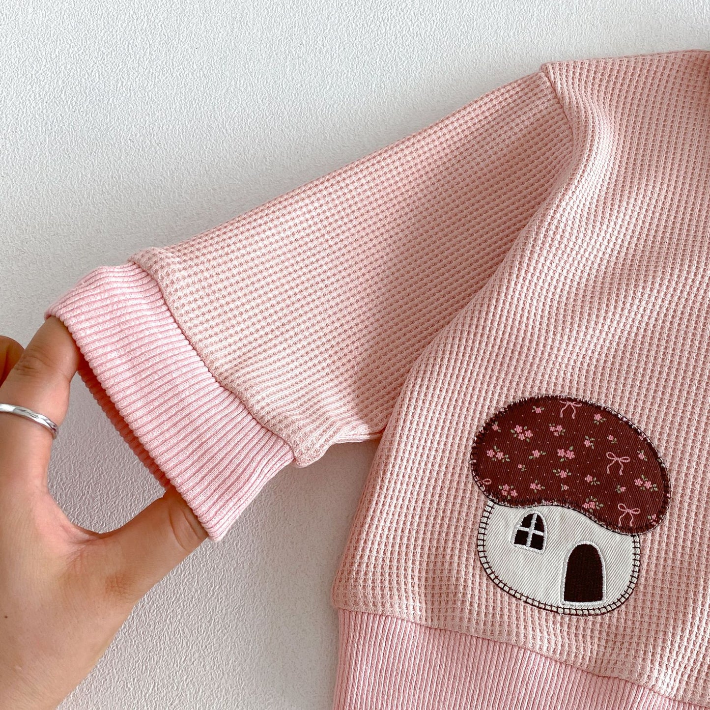 Chaqueta gofrada con cremallera para bebé/niño, pantalón ancho fácil con estampado [mh0014027]