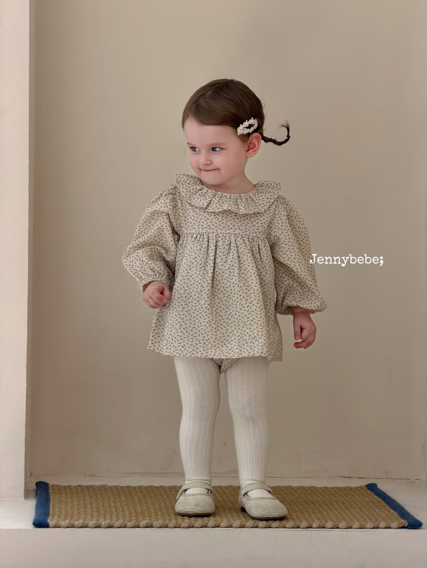 Baby Floral Frill Collar Long Sleeve Romper [mh0013890]