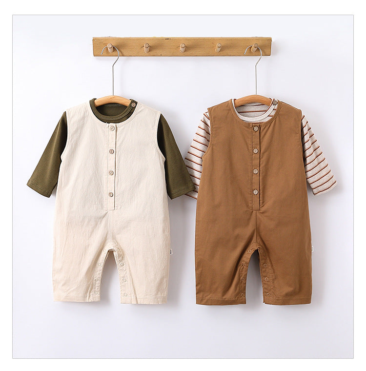 -うさ耳ノースリーブジャンプスーツ/プリント長袖Tシャツ【mh0010751】 - mamahalo shop - ノースリーブジャンプスーツ -  べビー服 - 子供服 - 男の子 - 女の子