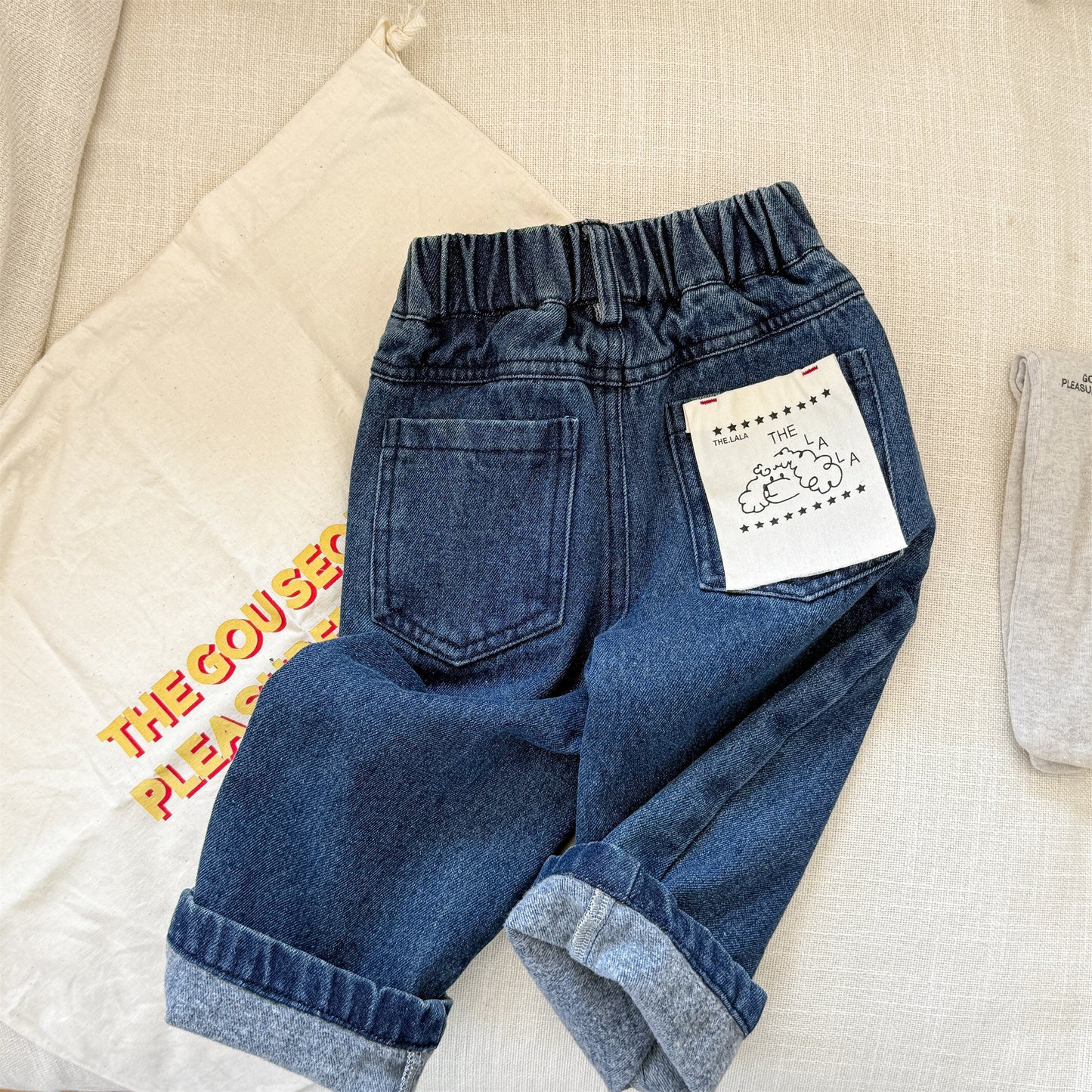 -キャラクタープリントポケットデニムパンツ ワイドパンツ【mh0010808】 - mamahalo shop - デニムパンツ -  べビー服 - 子供服 - 男の子 - 女の子