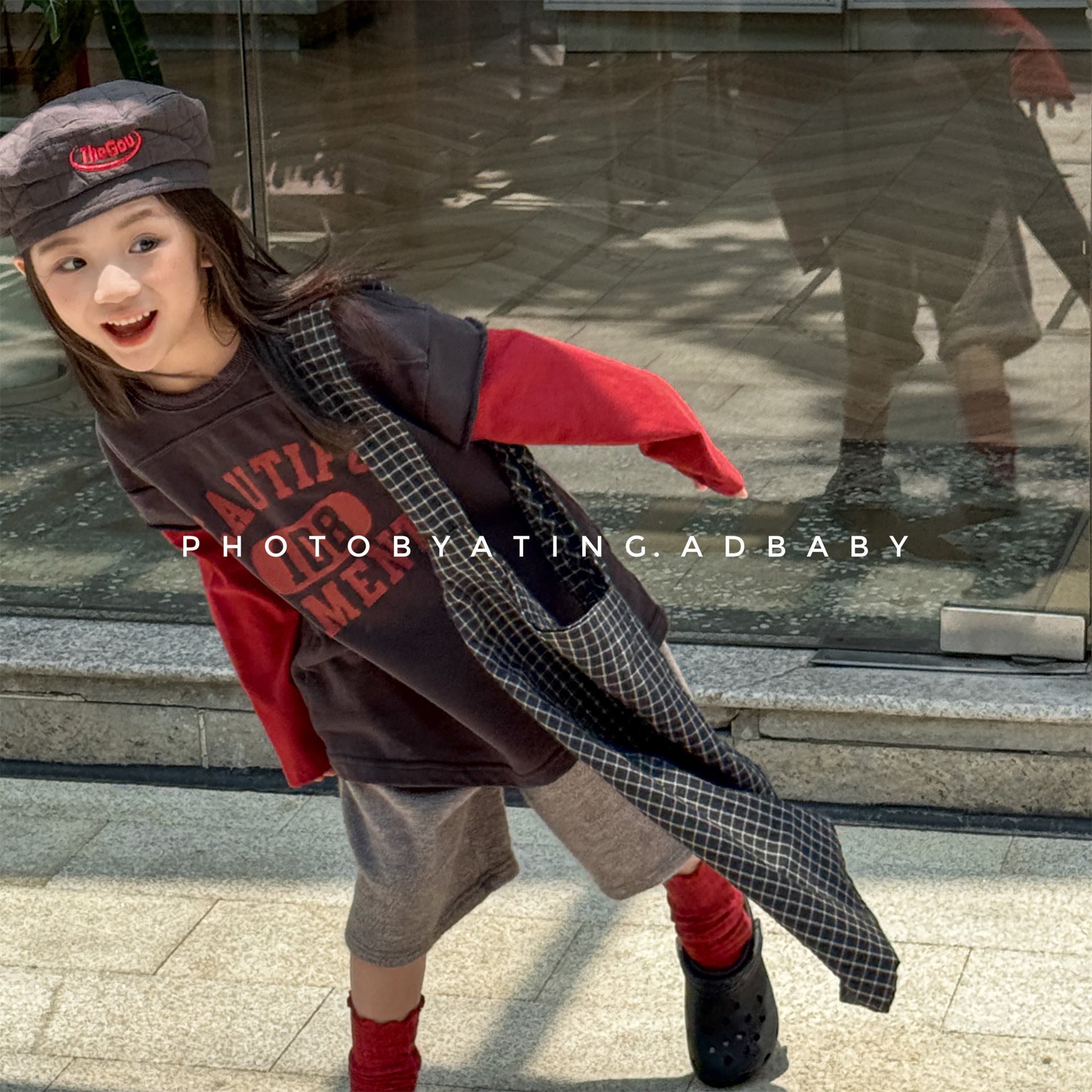 -ロゴプリントベストドッキング長袖Tシャツ スウェット【mh0010806】 - mamahalo shop - 長袖Tシャツ -  べビー服 - 子供服 - 男の子 - 女の子