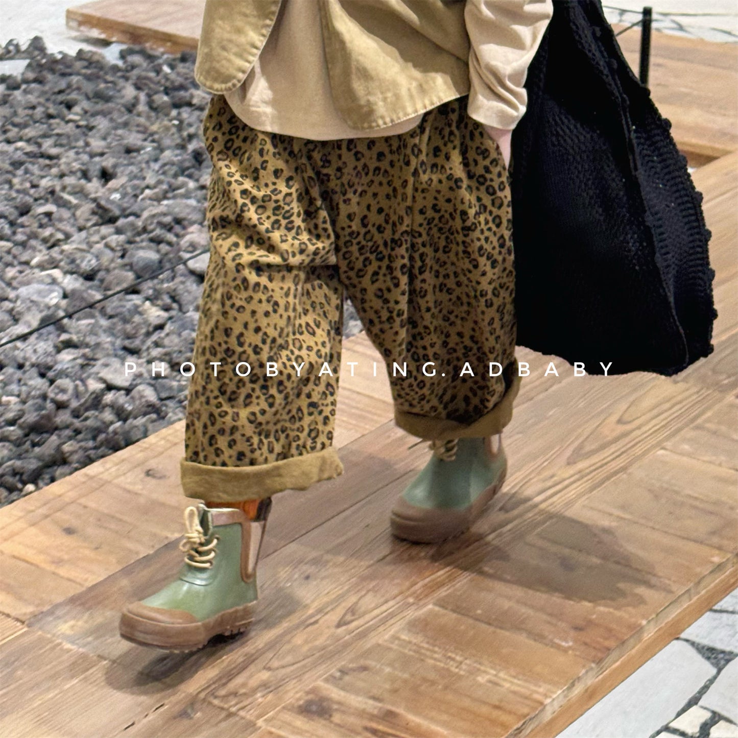 レオパード柄ワイドデニムパンツ【mh0010904】