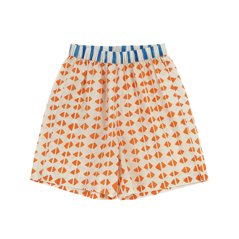 Combed Cotton Striped Shirt Shorts 半袖シャツ ハーフパンツ【mh0013209】