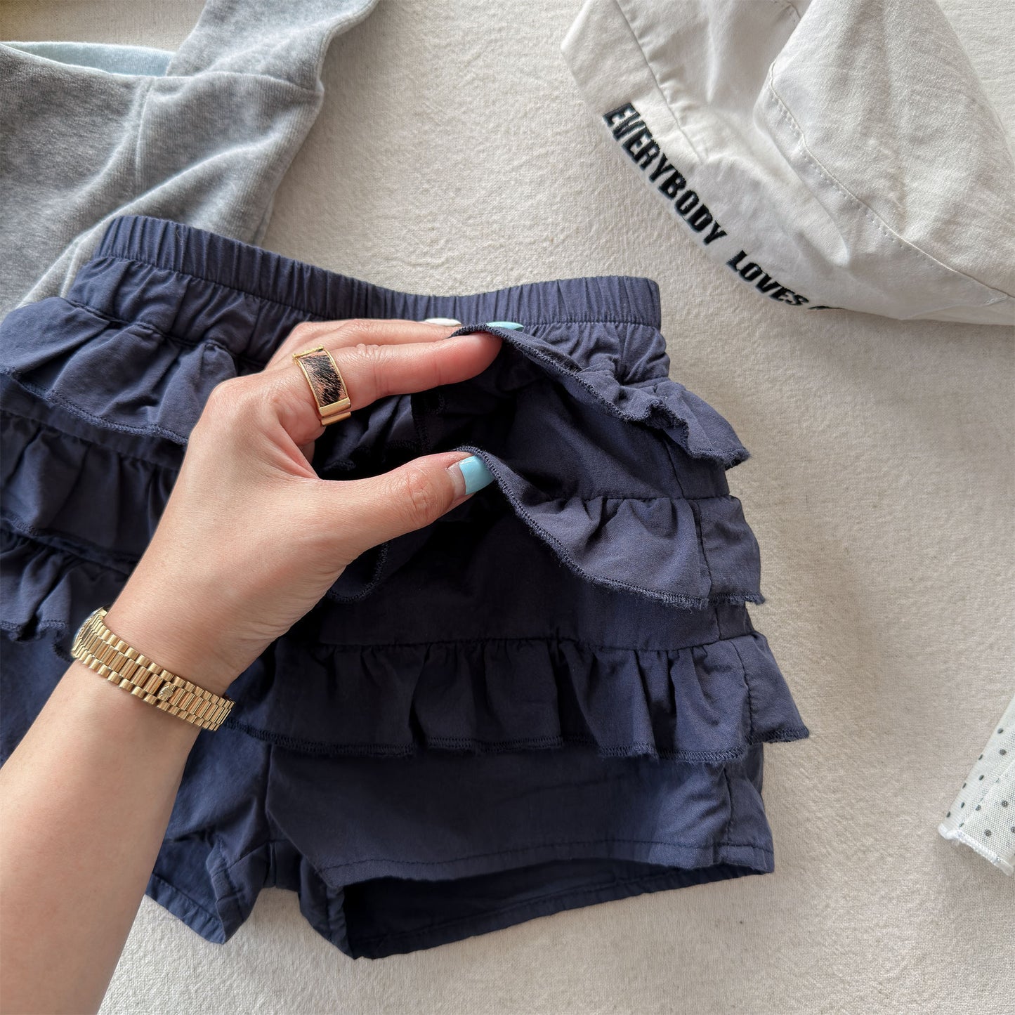 Ruffle Tiered Floral Shorts ラッフル ショートパンツ【mh0013440】