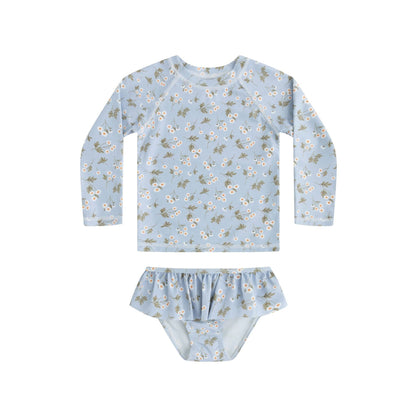 UPF50 Plus Floral Long Sleeve Swimsuit 花柄 ラッシュガード 3点セット【mh0012583】