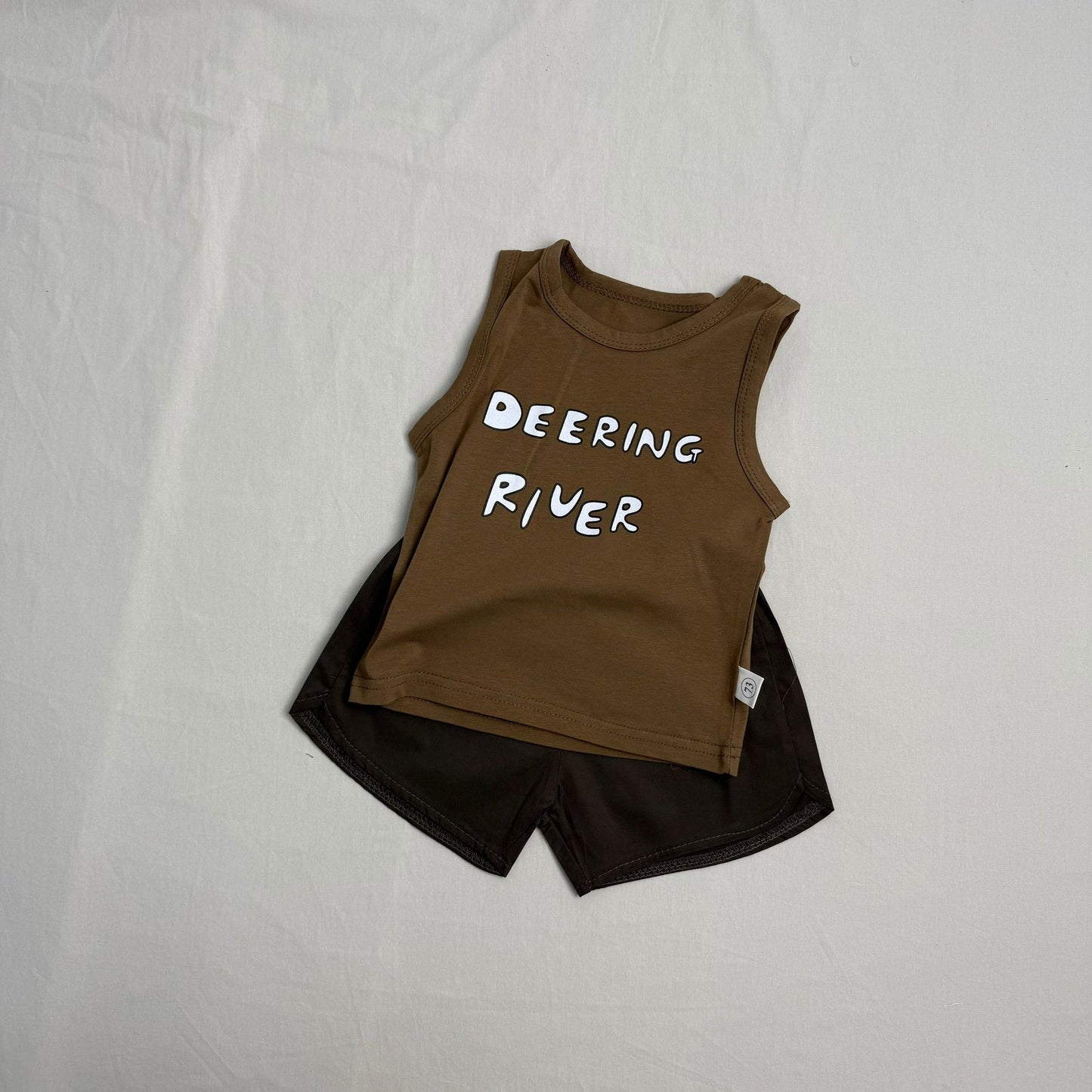 -ベビー セットアップ レターロゴ プリント タンクトップ ショートパンツ 3カラー ボーイズ【mh0002262】 - mamahalo shop - ノースリーブセットアップ -  べビー服 - 子供服 - 男の子 - 女の子